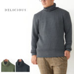 【20%OFF クーポン発行中】DELICIOUS [デリシャス] Cotton Turtleneck Sweater [DN4135] コットンタートルネックセーター・コットンニット・五泉ニットMEN’S