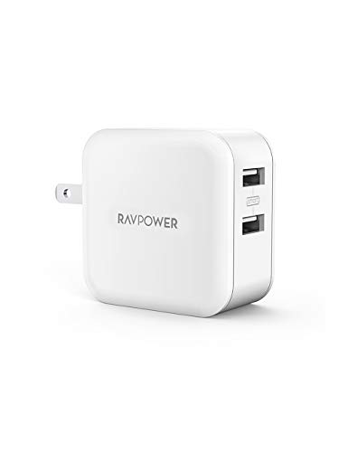 RAVPower USB 充電器 2ポート 24W アダプタ USB コンセント【PSE認証済み/急速/折畳式プラグ】 iPhone/iPad/Android 等のUSB機器対応 RP-UC11 (ホワイト)