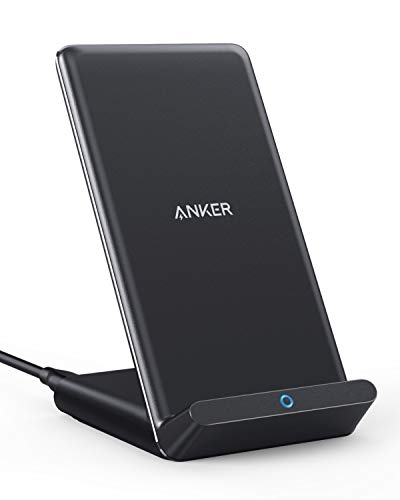 Anker PowerWave 10 Stand(改善版), ワイヤレス充電器 Qi 認証 iPhone 11 / 11 Pro / 11 Pro Max/XS/XS Max/XR/X / 8 / 8 Plus Galaxy LG 対応 5W & 7.5W & 10W 出力 ブラック