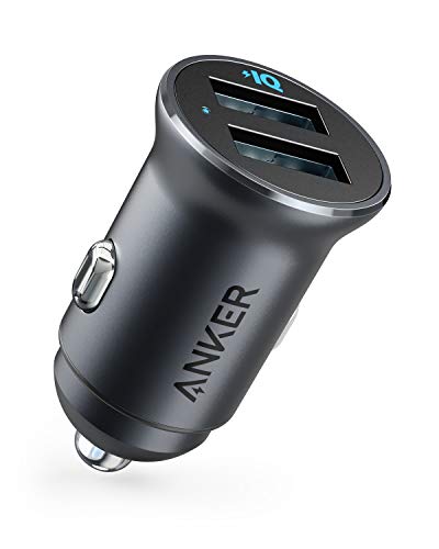 Anker PowerDrive 2 Alloy（24W 2ポートカーチャージャー)【PowerIQ搭載/コンパクトサイズ】iPhone、Android、IQOS対応（ブラック）