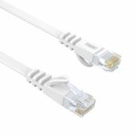 LANケーブル CAT6 3メートル フラットカテゴリー6 RJ45 イーサネットケーブル ランケーブル フラットケーブル やわらか らんけーぶる 爪折れ防止 シールド モデム ルーター PS3 PS4 Xbox等に対応 ホワイト