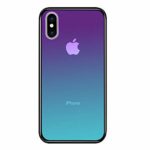 iPhone XS Max ケース, LAYJOY アイフォンXS Max カバー 強化ガラスケース 透明 背面ハードガラス9H硬度 + ソフトTPUバンパー [耐衝撃 落下防止 軽量 レンズ保護] [Qi充電対応] iPhone XS Max用 スマホケース (オーロラ)