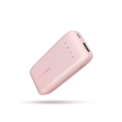 RAVPower モバイルバッテリー 大容量 小型 6700mAh 急速充電 iPhone/Andorid等対応 持ち運びやすい ポータブルiSmart2.0機能搭載 PSE認証済み 残量表示 旅行/出張/緊急用 (ピンク)