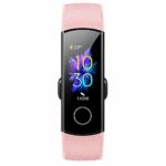 HUAWEI HONOR Band 5 スマートウォッチ スマートブレスレット 歩数計 活動量計 リアルタイム心拍モニタリング 睡眠検測 水泳ストローク認識 写真撮り 着信電話通知 0.95インチ AMOLEDディスプレイ 5ATM防水 Bluetooth 4.2 複数のスポーツモード (ピンク)