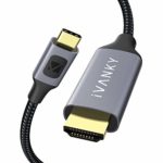 iVANKY USB Type C HDMI 変換ケーブル【2m・4K/60Hz・HDR・HDCP2.2・Thunderbolt 3対応・USB 3.1】灰色