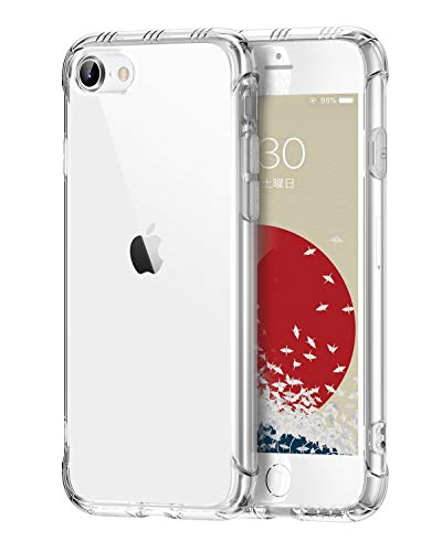 【ONES】 iPhone SE(2020)/8/7 ケース 高透明 米軍MIL規格〔耐衝撃、レンズ保護、滑り止め、軽い、フィット感〕『エアクッション技術、半密閉音室、Qi充電』 クリア カバー Airシリーズ