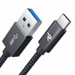 Rampow USB Type C ケーブル【1m/黒/保証付き】急速充電 QuickCharge3.0対応 USB3.1 Gen1規格 Sony Xperia XZ/XZ2, Samsung S10, Asus Zenfone 2, Fujitsu Arrows, iQOS(アイコス)3, GoPro Hero 5/6 タイプc多機種対応 在宅勤務支援