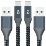 Syncwire USB Type C ケーブル【1M/2本セット】USB C ケーブル USB3.0 3A急速充電 三重編組ナイロン 超高耐久 QuickCharge3.0対応 10000+回の曲折テスト タイプc ケーブル