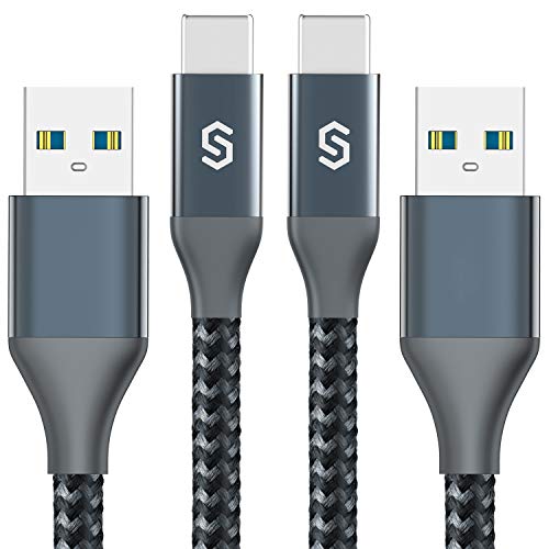 Syncwire USB Type C ケーブル【1M/2本セット】USB C ケーブル USB3.0 3A急速充電 三重編組ナイロン 超高耐久 QuickCharge3.0対応 10000+回の曲折テスト タイプc ケーブル