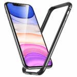 ESR iPhone 11 / iPhone XR ケース バンパー 6.1インチ [アルミ+シリコン 二重構造] 衝撃吸収 薄型 軽量 ストラップホール付き 電波に影響無し 耐衝撃 iPhone 11 / iPhone XR專用スマホケースバンパーケース (ダックグレー)