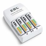 EBL 単三充電池充電器セット 4スロット充電器＋単三2000mAh充電池 単三単四ニッケル水素充電池に対応 充電式電池・充電器パック