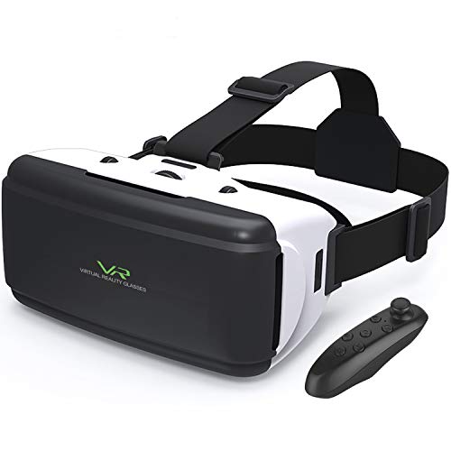 【2020昇級版 超輕量 183g】Kakugo 3D VRゴーグル VRコントローラー付き (ホワイト)