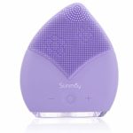 【Sunmay Leaf】Sunmay 洗顔ブラシ ボディブラシ 電動 音波洗顔 食品級シリコン洗顔器 新しい記憶機能付き クレンジングブラシ 毛穴ケア アニオン導入 防水 充電式 顔マッサージャー器 (パープル)