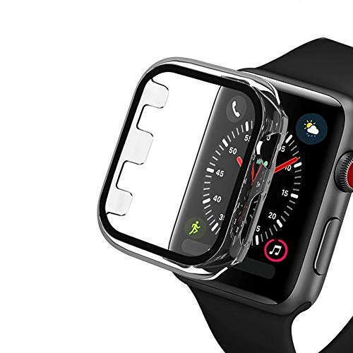 OJBSEN Apple Watch Series3/Series2 42mm ケース, Apple Watch 超薄型フィルム 液晶全面保護カバー, 日本旭硝子材 + PCフレーム 耐衝撃 傷防止 軽量 透明 黄変防止 脱着簡単 対応 新しい アップルウォッチシリーズ 3/2 カバー 42mm -クリア