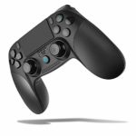 [2020最新版] PS4 コントローラー 無線 Bluetooth HD振動 ゲームパット搭載 高耐久ボタン イヤホンジャック スピーカー DUALSHOCK 4代用 PS3 コントローラー(ブラック)