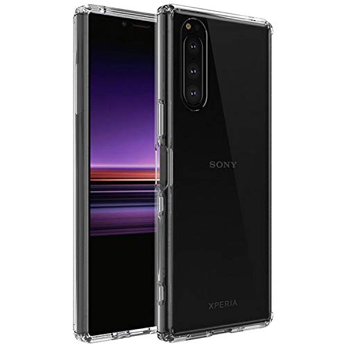 【FINON】 Xperia 5 (2019) SO-01M / SOV41 専用 ケース カバー スマホケース 【 米軍MIL規格準拠モデル フルガード パーフェクト クリアボディー (TPU/PC) 】 指紋認証可能モデル 耐衝撃/シンプル/ハイブリッド ケース カラー：クリア