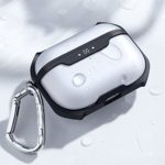 SZsic AirPods Pro ケース クリア TPU 透明PC airpods proカバー ワイヤレス充電対応 airpods充電ケース (ブラック)