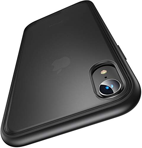 【Humixx】iPhone XR ケース 米軍MIL規格取得 耐衝撃 半透明 マット加工 黄ばみなし レンズ保護 ワイヤレス充電対応 XR ケース iPhone XR カバー［Shockproof Series] （マット・ブラック）