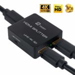 HDMI スプリッター 1入力2出力 分配器 同時 4K*2K@30Hz ブラック