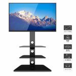 1homefurnit テレビスタンド 液晶テレビ台 壁寄せテレビスタンド 30-65インチLCD/LEDに対応 耐荷重40Kg スイベル 高さ調整 棚板付きディスプレイスタンド ブラック