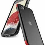 【ONES】 iPhone SE(2020)/8/7/6s/6 ケース 高級感·米軍MIL規格 〔DIYバンパー ×2（黒+赤）、エアバッグ、耐衝撃〕〔指紋や汗防止、滑り止め、Qi充電〕 DIYシリーズ カバー 贅沢·半透明シルキーマット