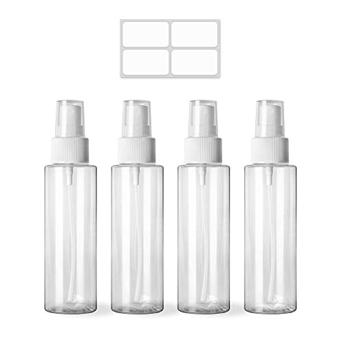 pack all スプレイボトル 化粧品・化粧水小分けボトル アルコールや消毒液に適用 100ml（4個セット）