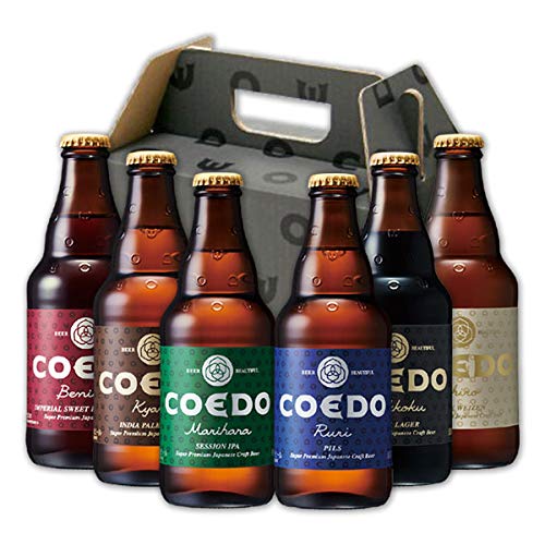 COEDO コエドビール 333ml × 6本 飲み比べセット （毬花1：伽羅1：瑠璃1：紅赤1：白1：漆黒1）