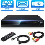 Jinhoo DVDプレーヤー1080Pサポート DVD/CDディスクプレーヤー 再生専用モデル 音楽再生 ブラック CPRM対応 リージョン フリーリモコン AVケーブル HDMIケーブル付き 録画 番組 テレビ 地上デジタル放送 テレビ/プロジェクター接続可能