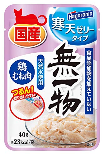 はごろも キャットフード (国産) 無一物 パウチ 寒天ゼリータイプ 鶏むね肉 40g×12個 (まとめ買い)