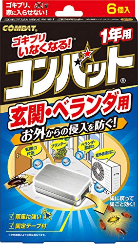 KINCHO コンバット ゴキブリ殺虫剤 屋外用(玄関 ベランダ) 1年用 6個入