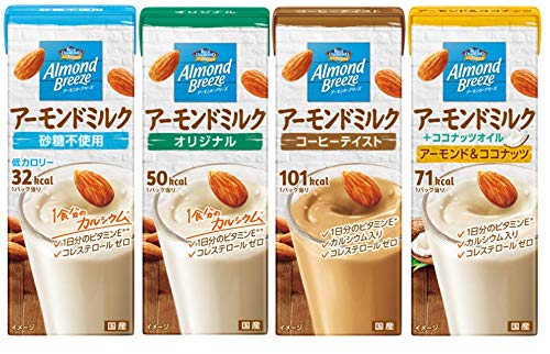 【Amazon.co.jp限定】 ポッカサッポロ アーモンドブリーズ ４種アソートセット 200ml（各3本） ×12本