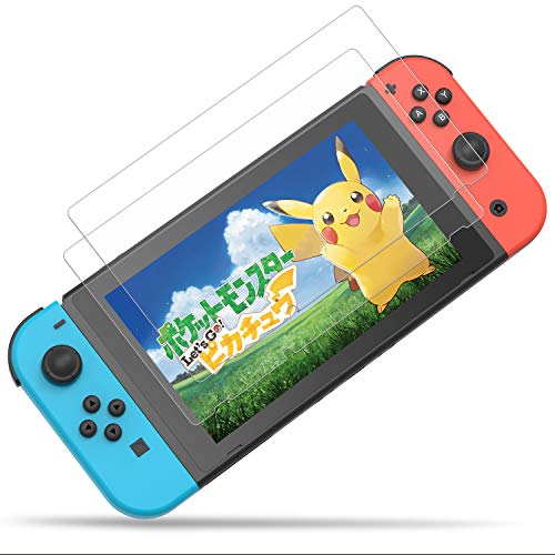 「2枚入り」 Syncwire Nintendo Switch 保護フィルム 【 旭硝子製 】 スイッチ 保護フィルム硬度9H 指紋防止 高透過率 抗衝撃 貼りやすい