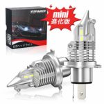 【令和2年最新MINIサイズ】SUPAREE H4 led ヘッドライト Hi/Lo 新車検対応 車/バイク用 12000LM 40W 12V/24V車対応(ハイブリッド車・EV車対応) ホワイト 6500K ファンレス LEDバルブ 2個入 3年保証