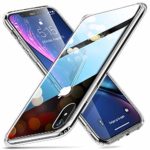 ESR iPhone XR ケース ガラスケース 強化ガラス TPUバンパー 9H硬度加工 薄型 全透明 滑り止め 全面保護 指紋防止 耐衝撃 ワイヤレス充電対応 6.1インチ ケース ネイキッド(クリア)