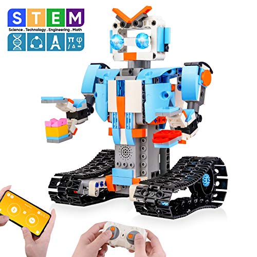 Sillbird STEM ブロック建築ロボット、子ども用リモコン工学科学教育用建築おもちゃキット、8、9〜14歳の男児、女児向け