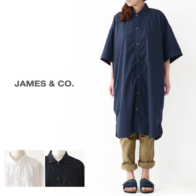 【10%OFF クーポン発行中】JAMES&CO. [ジェームスアンドコー] W’s Big Pujol -Dress- [JD507] ビッグプジョル・長袖シャツ・ロングシャツ・シャツワンピ・女性用・（DELICIOUS/STUDOI ORIBE)・LADY’S