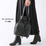 **【ネット限定2万円(税抜)以上で10％OFFクーポン8/3 11:59まで】再入荷【20SSコレクション】the dilettante〔ザ ディレッタント〕DL18861FLOW DRAWING BAG/レザードロストワンハンドル巾着バッグ