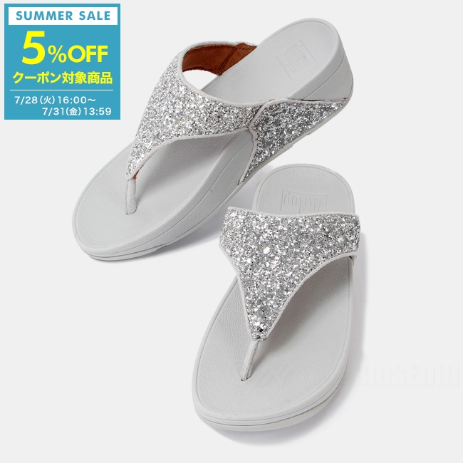 【5%OFFクーポン対象！7/28(火)16:00〜7/31(金)13:59】フィットフロップ サンダル FitFlop ルル グリッター トゥートング LULU GLITTER TOE-THONGS SILVER X03-011