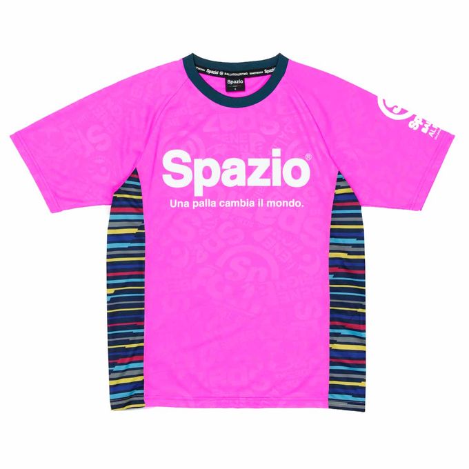 【5％OFFクーポン発行中】SPAZIO/スパッツィオ GE-0620 127 ネオンピンク Jr.Spazioエンボスプラクティスシャツ トップス プラシャツ 【39ショップ】