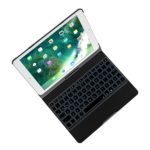 【700円OFFクーポン配布中】7色LEDバックライト iPad 9.7(2018第6世代/2017第五世代)/air1/pro9.7/ air2/ iPad pro10.5 用キーボードケース/カバー 360度回転機能 ワイヤレス Bluetooth リチウムバッテリー内蔵 アルミ合金製 Macbookに変身 98050009 送料無料