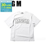 【30%OFFクーポン対象！7/28(火)16:00〜7/31(金)13:59】エムエスジーエム MSGM Tシャツ レディース 半袖 クルーネック ロゴ ホワイト WHITE MDM162【送料無料】