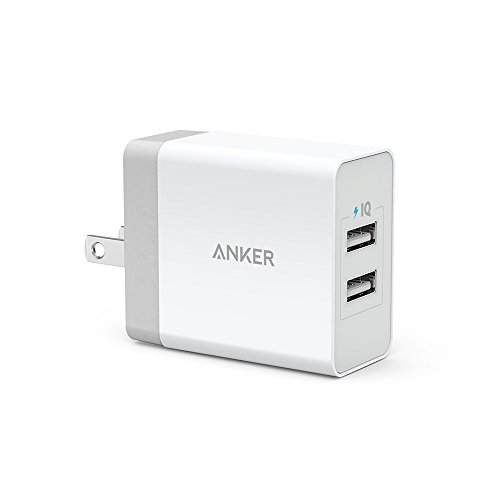 Anker 24W 2ポート USB急速充電器 【PSE認証済/急速充電/折たたみ式プラグ搭載】iPhone、iPad、Android各種対応(ホワイト)