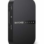 RAVPower Wi-Fi SDカードリーダー ワイヤレス SDカードリーダー ワイヤレス共有 高速データ転送 ワンキーバックアップ 有線LANをWiFi化 ⼤型6700mAhバッテリー内蔵 最大2TBまで対応 iOS/Android対応