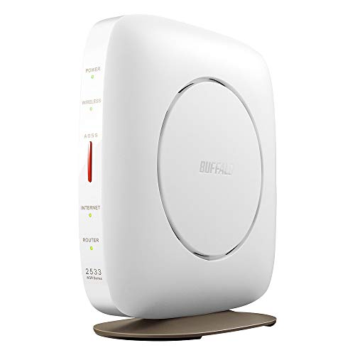 【Amazon.co.jp 限定】BUFFALO WiFi 無線LAN ルーター WSR-A2533DHP3-WH 11ac ac2600 1733+800Mbps デュアルバンド IPv6対応 日本メーカー 4LDK 3階建向け 【iPhoneXS/XS Max/iPhone 11/11 Pro/11 ProMax メーカー動作確認済み】