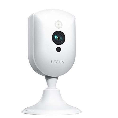 Lefun ネットワークカメラ 1080P 200万画素 見守りカメラ 監視カメラ 防犯カメラ 屋内防犯 動体検知 警報通知 双方向音声 暗視機能 録画可能 クラウド保存 遠隔監視 多端末操作 日本語アプリ ＆サポート 技適&PSE認証済み ホワイト