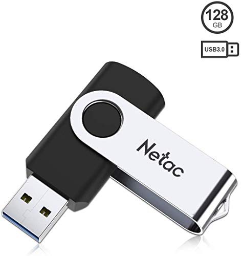 Netac USBメモリ 128GB USB 3.0 フラッシュドライブ 読み取り最大90MB/s 回転式 PC/ラップトップ/ PS4 / 外部ストレージデータ用のメモリースティック/コンピューター、ジャンプドライブ、ペンドライブ、写真/ビデオ用フォトスティック- U505 【Amazon.co.jp限定】