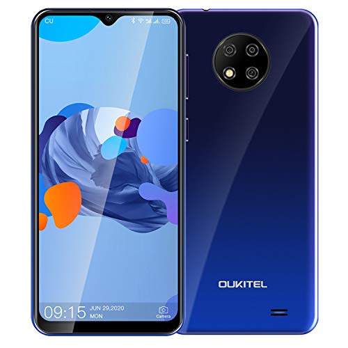 OUKITEL C19スマートフォン本体 4Gスマホ本体 simフリースマートフォン本体 6.49 HDインチ 13MP+2MP+2MP 4000mAh RAM 2GB + ROM16GB（256GBまでサポートする)Android 10.0 端末 携帯電話 技適認証済み 1年間保証付き (ブルー, 2+16GB)