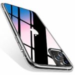 TORRAS iPhone 11 Pro用 ケース 9Hガラス背面＋TPUバンパー 高透明 日本旭硝子製 滑り止め 黄変/指紋防止 耐衝撃 三層構造 ストラップホール付き アイフォン 11 Pro (5.8インチ)用 ガラスカバー (クリスタル・クリア)[ Fancy Series]