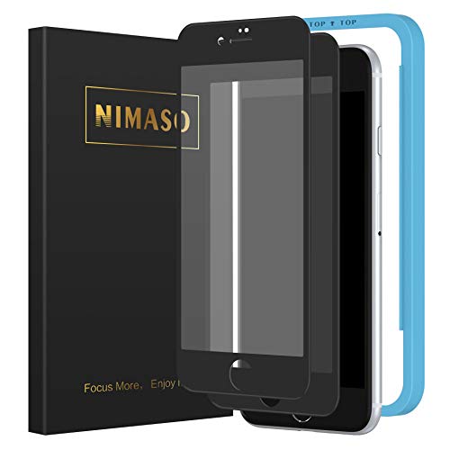 【アンチグレア強化ガラスフィルム】【2枚セット】 Nimaso iPhone SE 第2世代/iPhone8/7 全面保護フィルム ゲームレベル 指紋防止 反射防止 硬度9H キズ防止