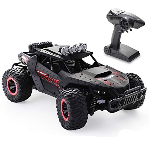 Tech rc ラジコンカー こども向け 1/16 オフロード 電動RCカー 乗り越え抜群 ドリフト 2WD リモコンカー バッテリー2個付き 35分間走れ 2.4Ghz無線操作 時速20KM/H 防振 初心者向け ブラック